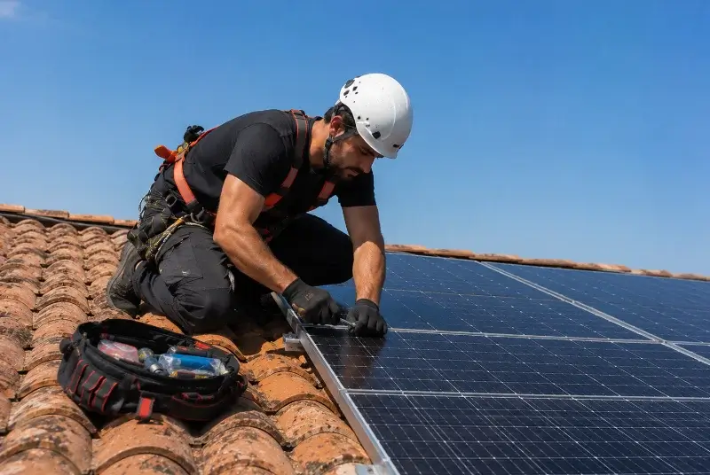 Maintenance et monitoring de panneaux solaires aux Velluire-sur-Vendée